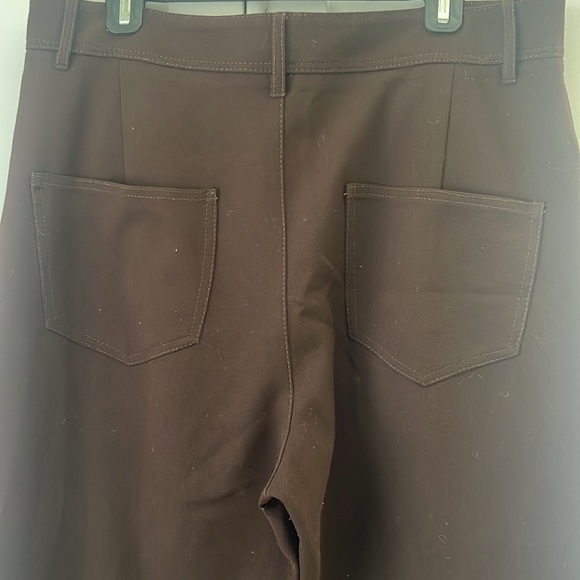 ZARA Chocolate Brown Work Pants - Picture 6 of 6